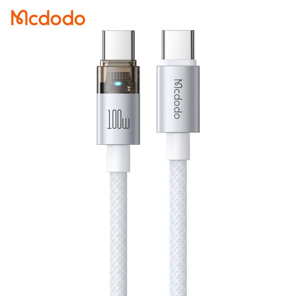 کابل شارژ سریع تایپ سی به تایپ سی 100 وات 5 آمپر مک دودو مدل MCDODO CA-5580 طول 1.2متر — تصویر ۴