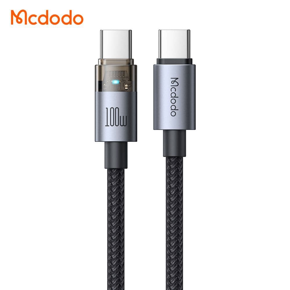 کابل شارژ سریع تایپ سی به تایپ سی 100 وات 5 آمپر مک دودو مدل MCDODO CA-5580 طول 1.2متر — تصویر ۳