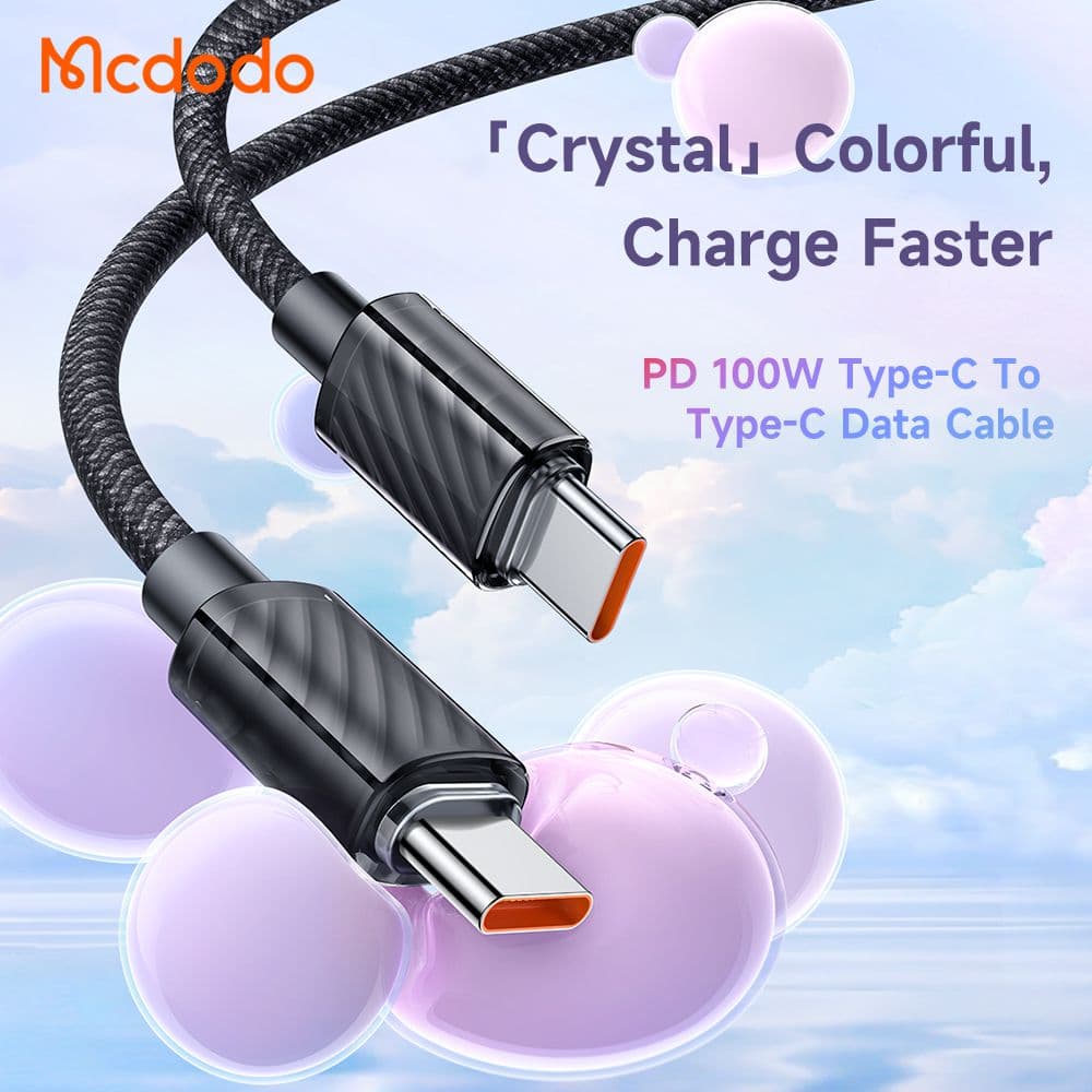 کابل شارژ تایپ سی به تایپ سی 100 واتی مک دودو مدل MCDODO CA-3670 طول 1.2متر — تصویر ۵