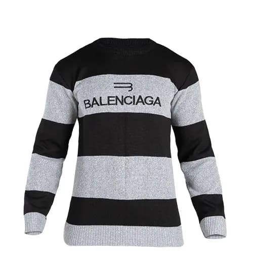 بافت مردانه یقه گرد فری سایز راه راه Balenciaga مدل 49003