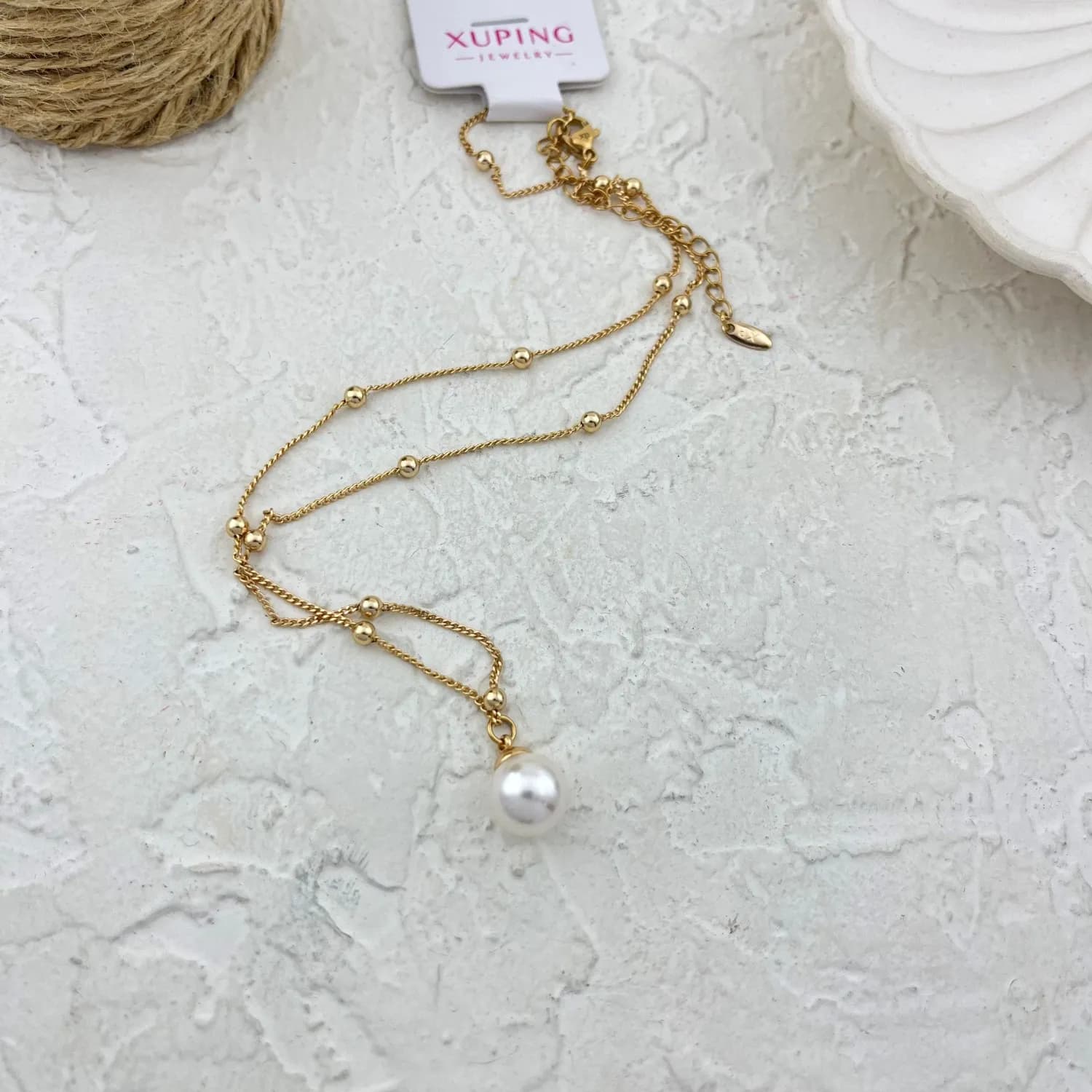 گردنبند زنانه ژوپینگ مدل مروارید کد N5053