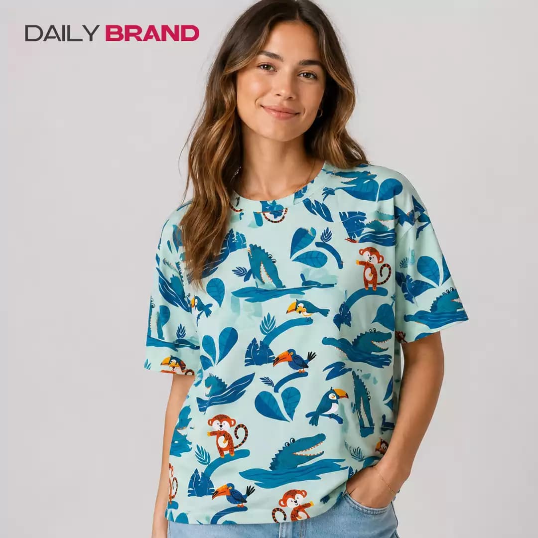تیشرت فری سایز اچ اند ام H&M — تصویر ۸