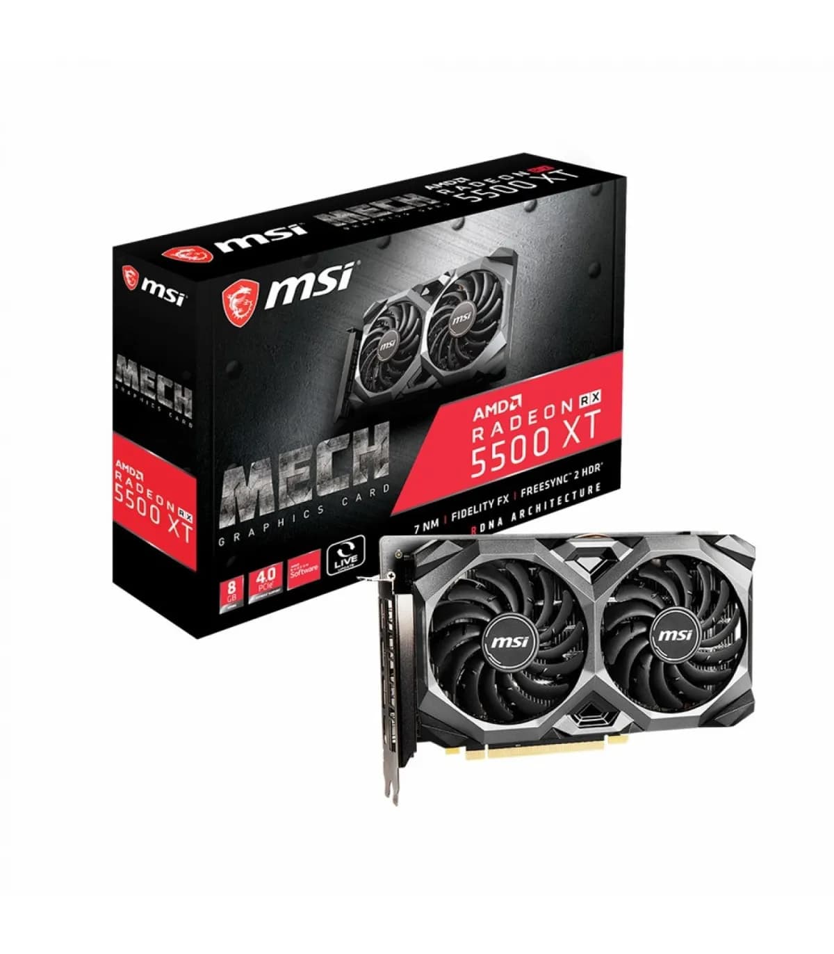 کارت گرافیک RX 5500 XT MSI Mech 8G — تصویر ۲