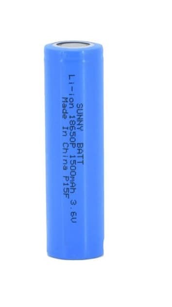باتری لیتیوم 18650 شارژی 3.6 ولت 1500 HPمیلی آمپر sunnybatt