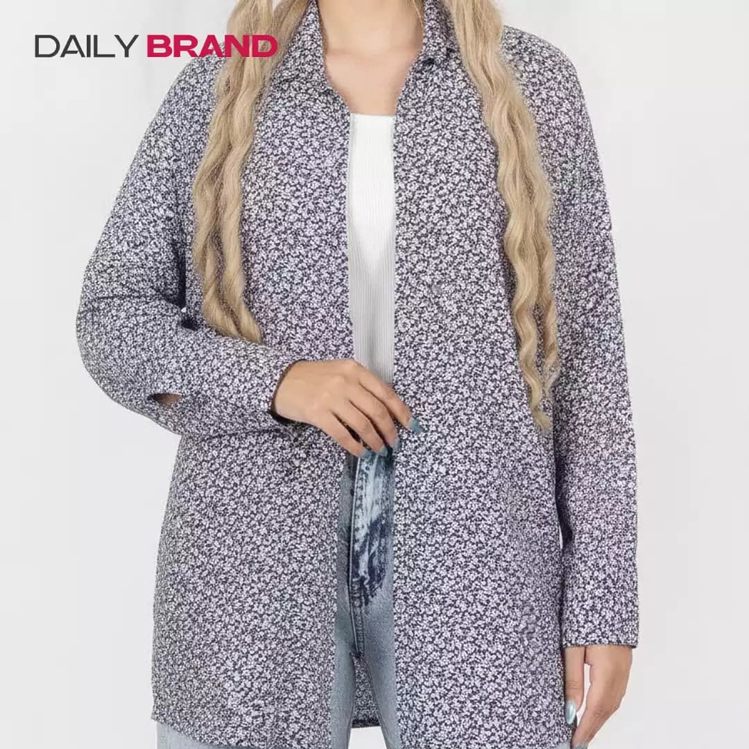 شومیز نخی گل ریز زنانه | شومیز تابستانی طرح‌دار DailyBrand — تصویر ۴