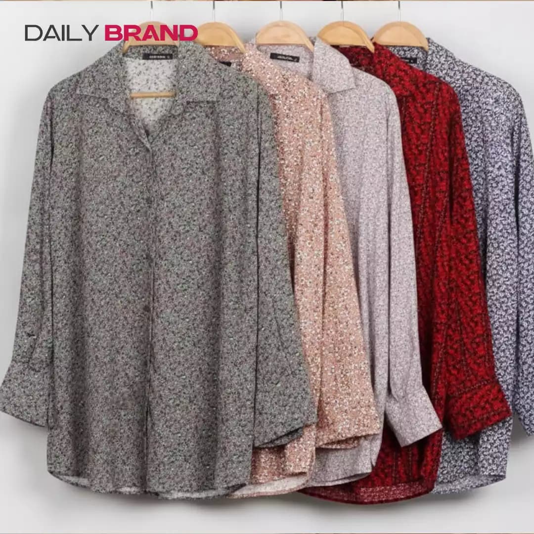 شومیز نخی گل ریز زنانه | شومیز تابستانی طرح‌دار DailyBrand — تصویر ۳