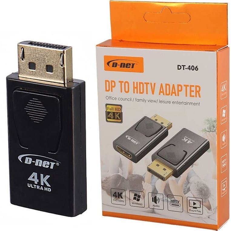 مبدل DISPLAY به HDMI دی نت 4K مدل DT-406