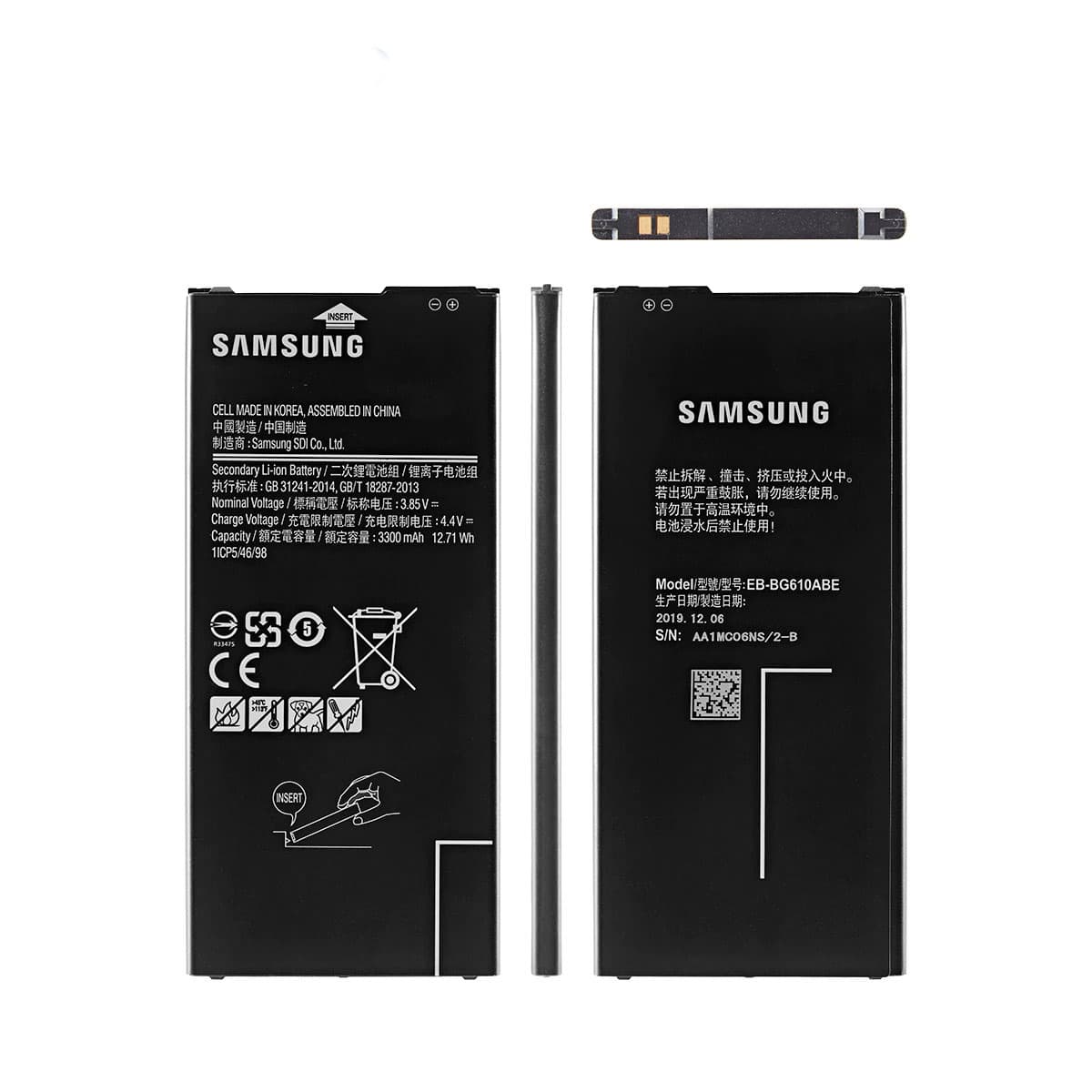 باتری موبایل سامسونگ Galaxy J4 Plus 2018/ Galaxy J6 Plus/Galaxy J7 Prime مدل EB-BG610ABE ظرفیت 3300 میلی آمپر ساعت
