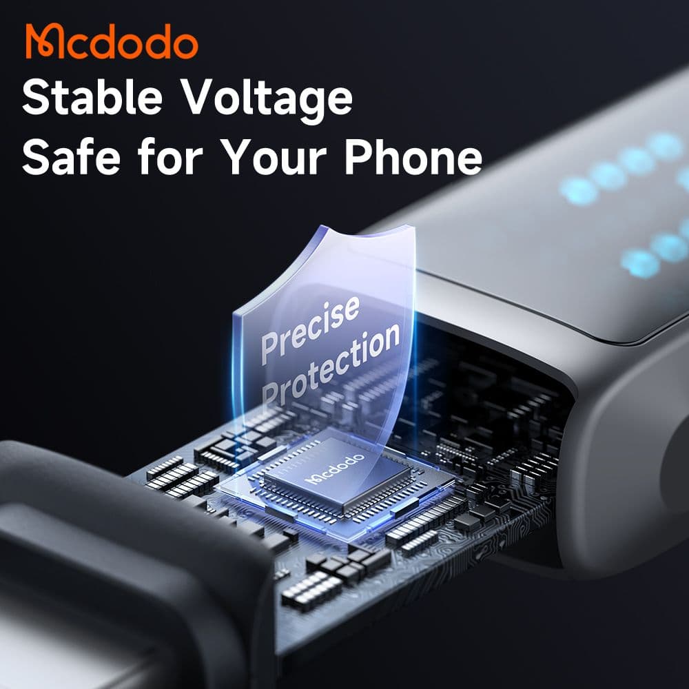 کابل شارژ سریع تایپ سی به لایتنینگ 36 واتی مک دودو مدل MCDODO CA-2630 قابلیت کارپلی 1.2متر — تصویر ۷