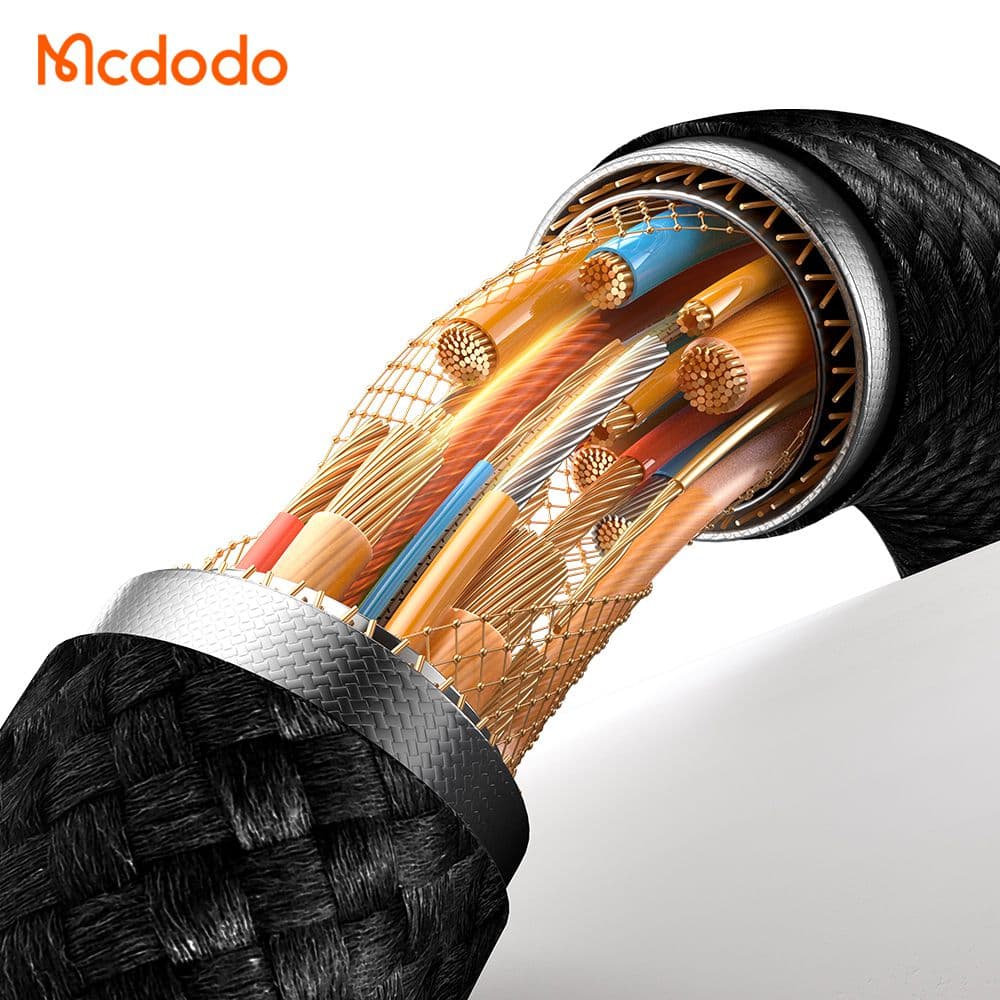 کابل شارژ سریع USB به تایپ سی 100وات قطع کن اتومات 6 آمپر مک دودو مدل MCDODO CA-6650 طول 1.2متر — تصویر ۸