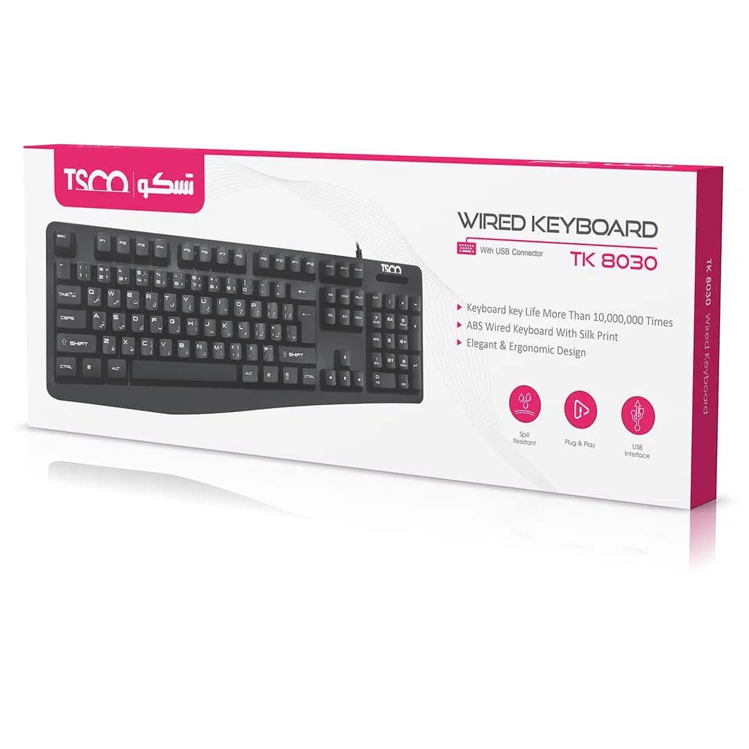 کیبورد با سیم تسکو مدل TSCO TK 8030 — تصویر ۴