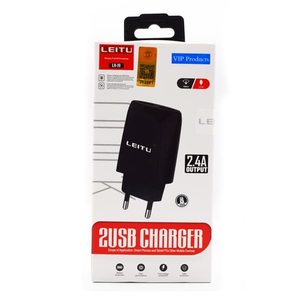 شارژر دیواری لیتو مدل LEITU LH – 19 به همراه کابل تبدیل MICROUSB