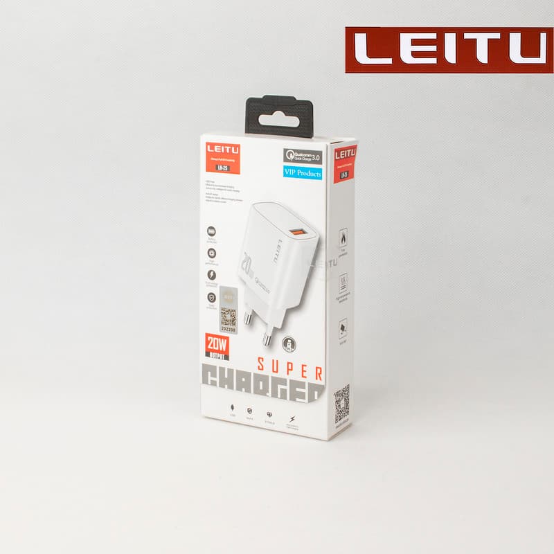 شارژر دیواری لیتو مدل LH-25 20W به همراه کابل تبدیل لایتنینگ