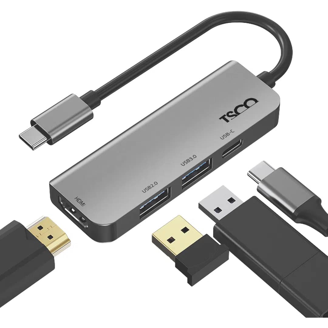 هاب USB چهار پورت تایپ سی تسکو مدل TSCO THU 1152 — تصویر ۲