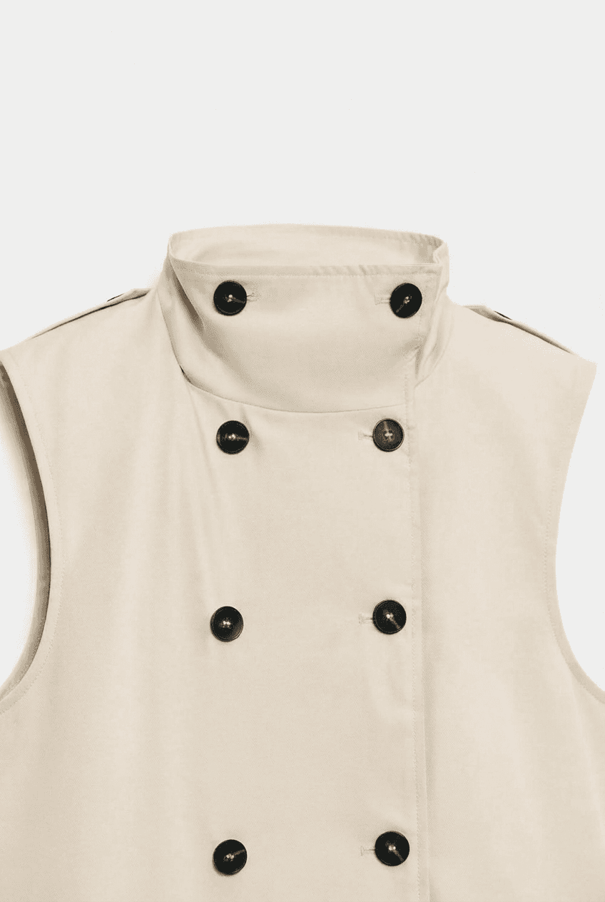 وست کتان زارا زنانه (Biker Vest) رسپکت — تصویر ۳