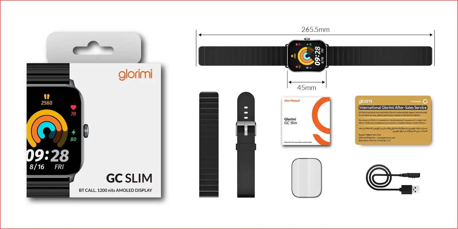 ساعت هوشمند Glorimi Gc Slim — تصویر ۵