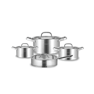 سرویس قابلمه 8 پارچه استیل درب شیشه ای مدل SS014-2767 — تصویر ۷