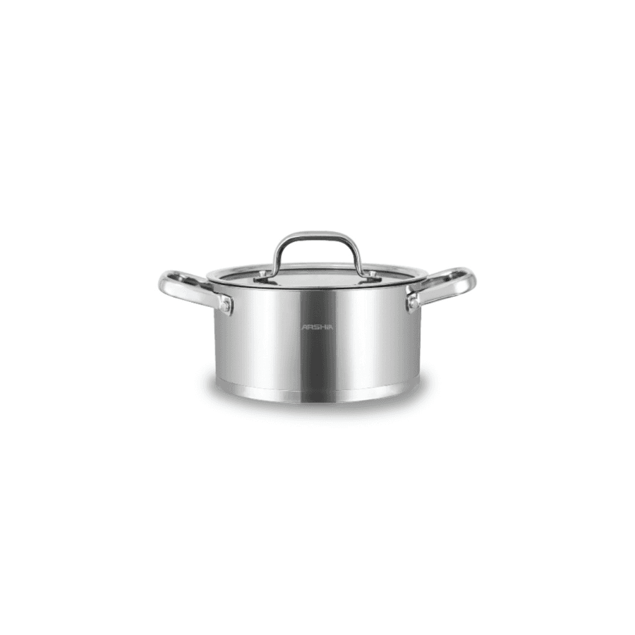 سرویس قابلمه 8 پارچه استیل درب شیشه ای مدل SS014-2767 — تصویر ۲