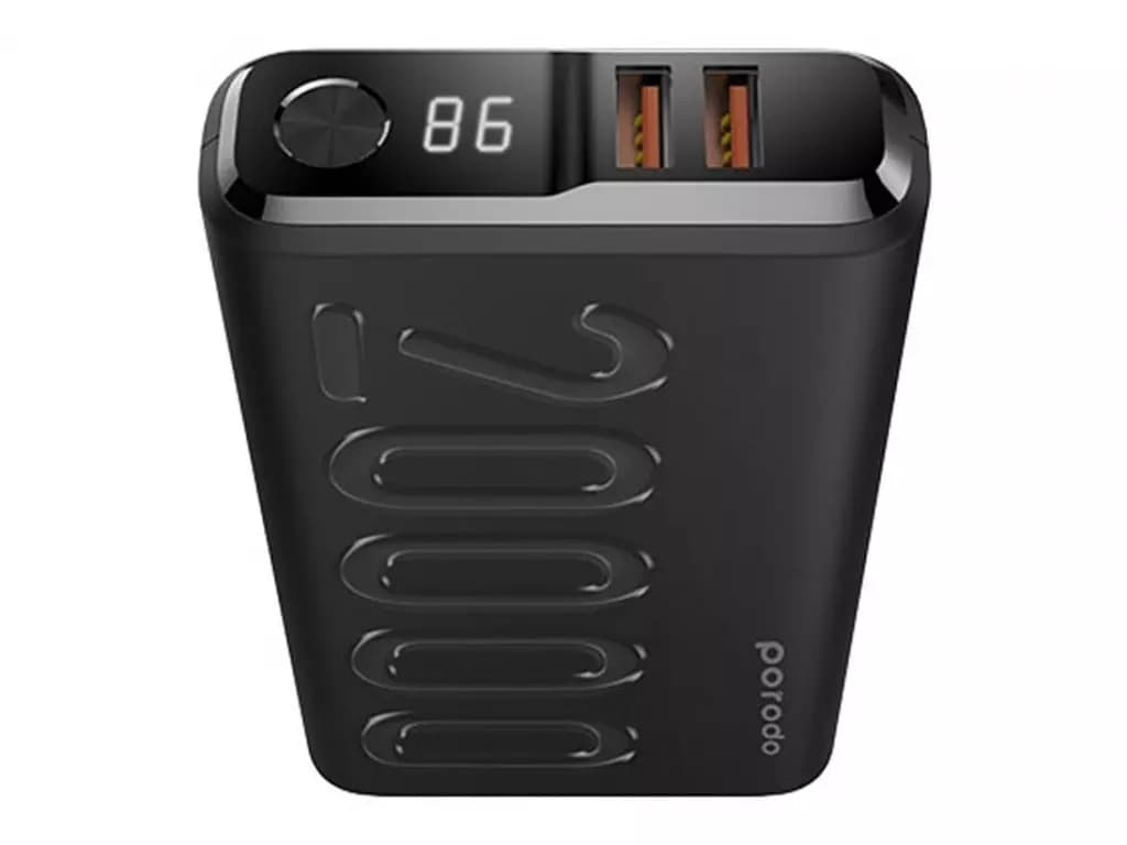 پاوربانک شارژ سریع پورودو Porodo PD Power Bank 20000mAh 20W PD-2093-BK — تصویر ۲