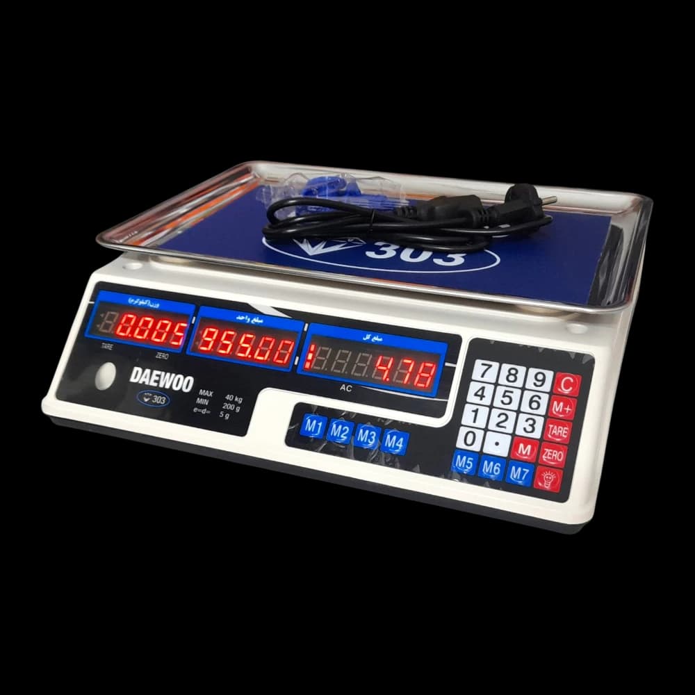 ترازو فروشگاهی 40 کیلوگرمی (شارژی) DAEWOO مدل 303
