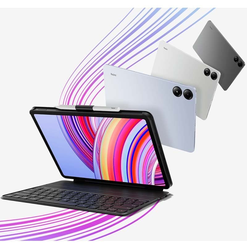 تبلت شیائومی مدل redmi pad pro به همراه کیبورد و قلم هوشمند — تصویر ۳