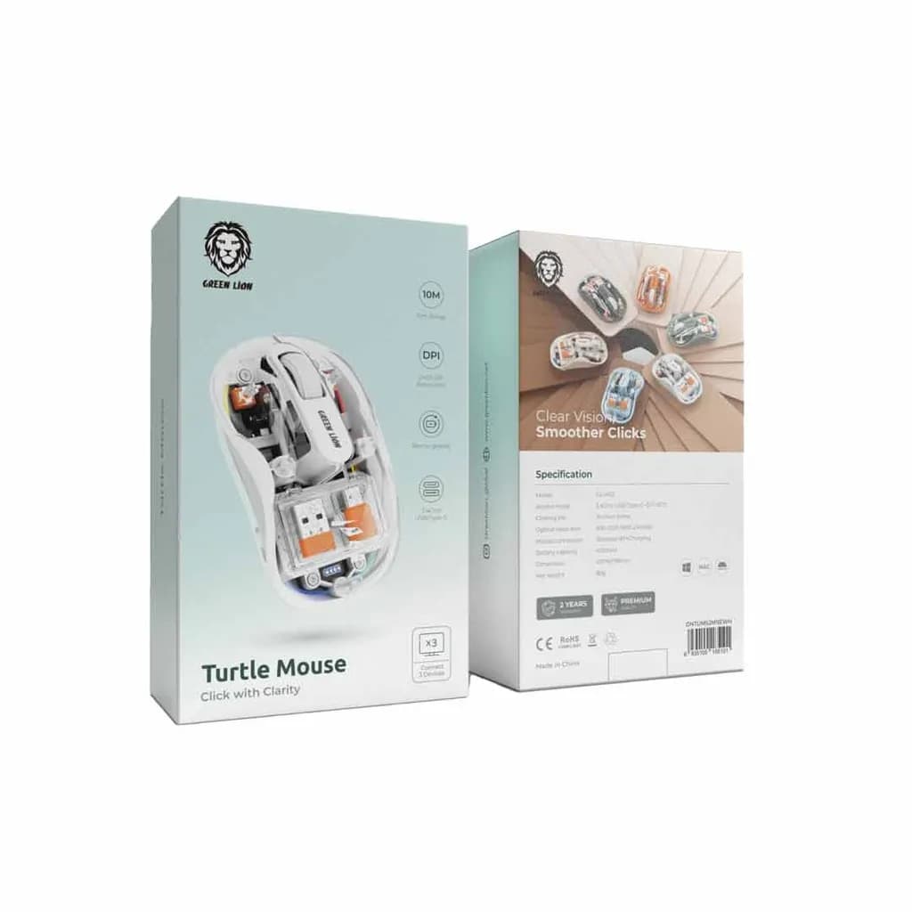 ماوس بی سیم تارتل گرین Green Wireless Turtle Mouse 2400DPI — تصویر ۶