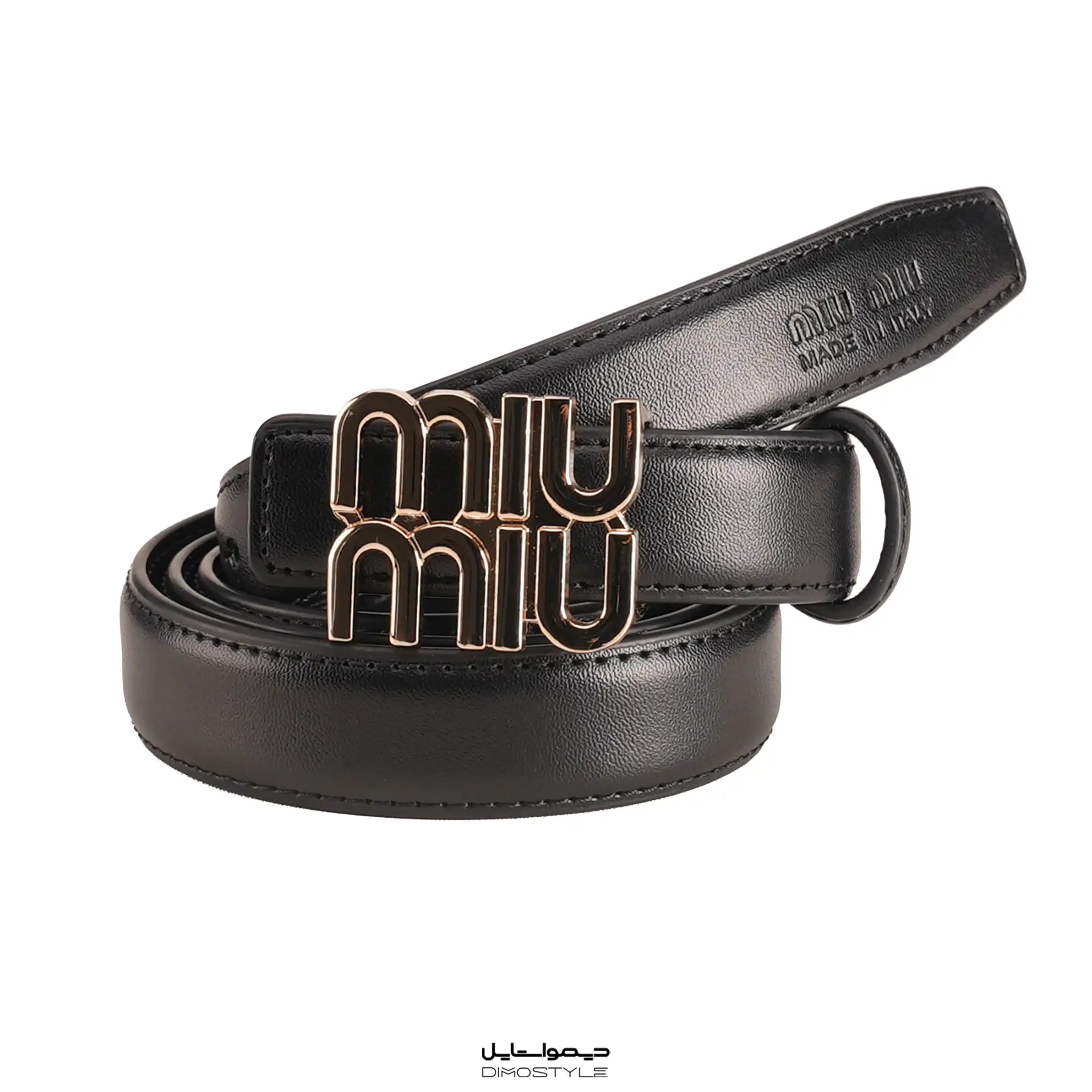 کمربند زنانه طرح Miu Miu — مشکی