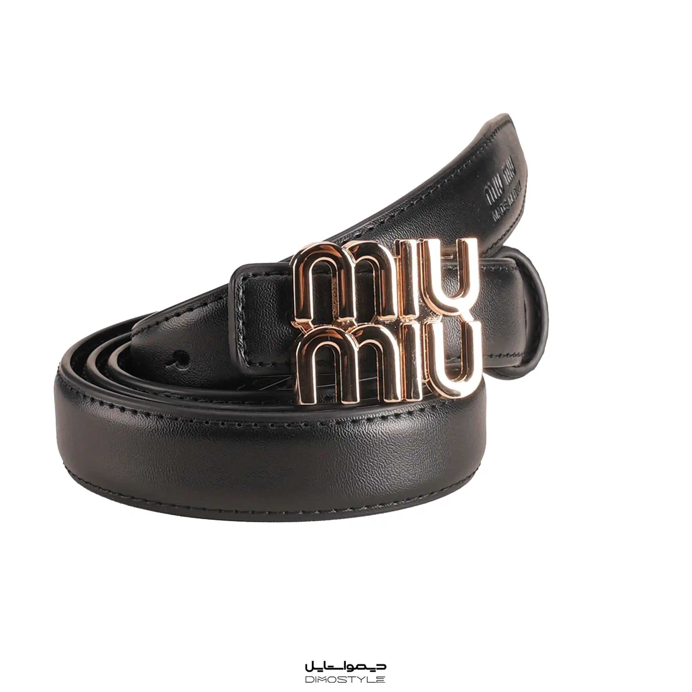 کمربند زنانه طرح Miu Miu — مشکی — تصویر ۲