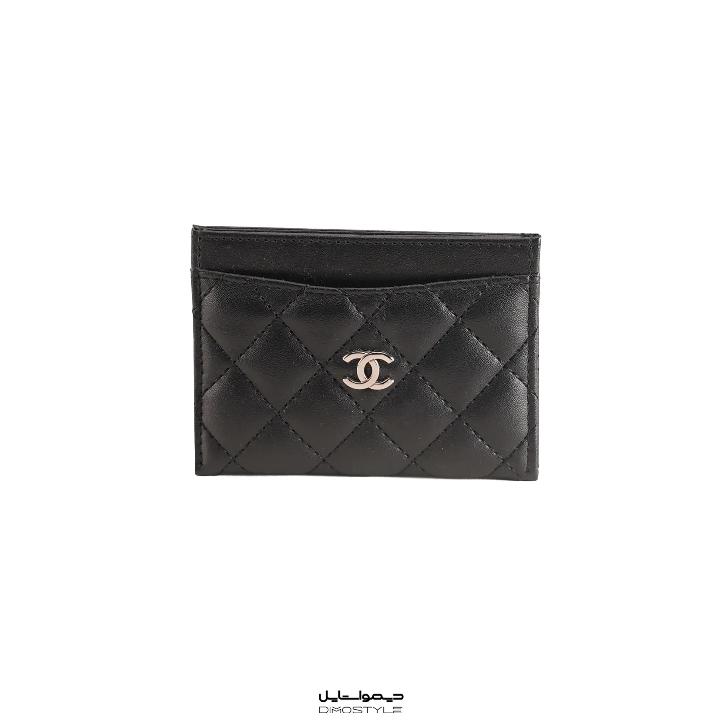 کارت‌هولدر زنانه طرح شنل (Chanel) — مشکی با سگک طلایی