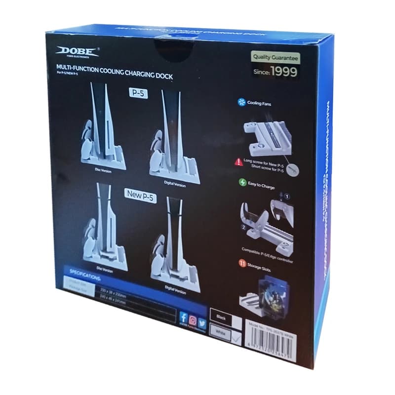 پایه شارژر و فن خنک کننده پلی استیشن 5 دابی مدل TP5-3537D NEW — تصویر ۴