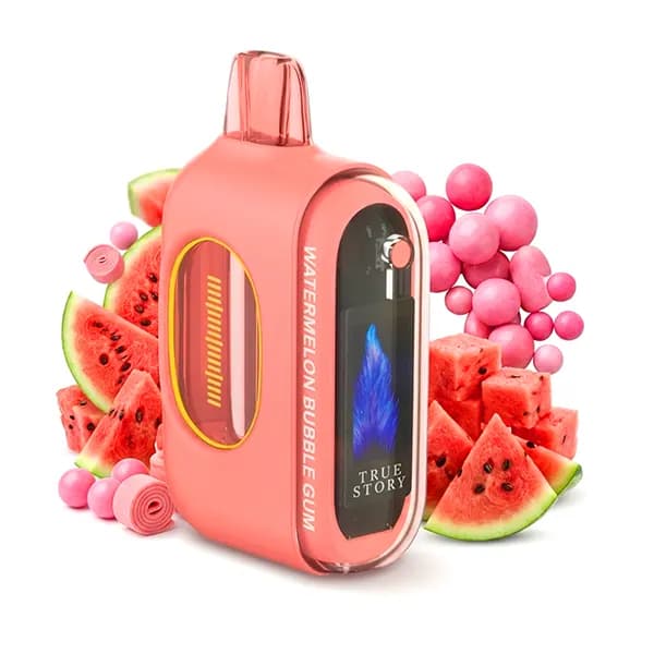 پاد یکبار مصرف 20 هزار پاف هندوانه آدامس بادکنکی ترو استوری | TRUE STORY WATERMELON BUBBLE GUM POD
