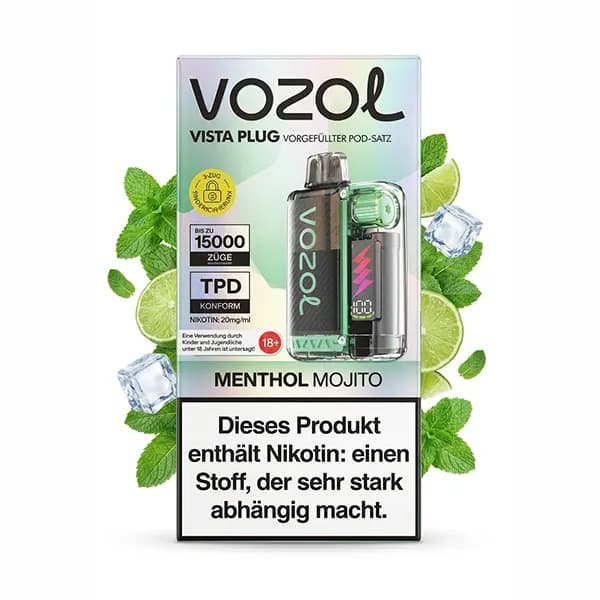 پاد یکبار مصرف 15000 پاف موهیتو یخ وزول | VOZOL VISTA PLUG MENTHOL MOJITO