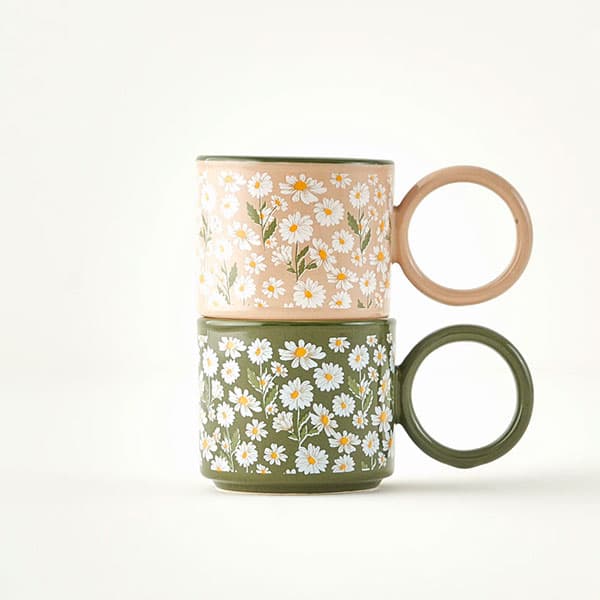 سرویس چای خوری 180 سی سی دو نفره Bella Maison کالکشن گل بابونه