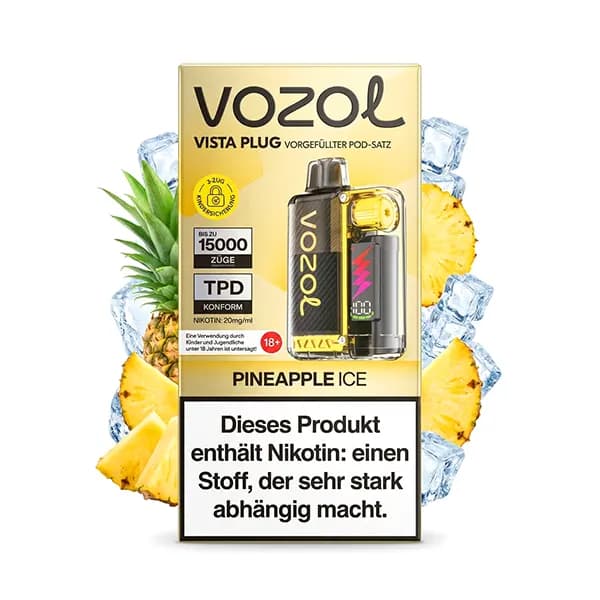 پاد یکبار مصرف 15000 پاف آناناس یخ وزول | VOZOL VISATA PLUG PINEAPPLE ICE