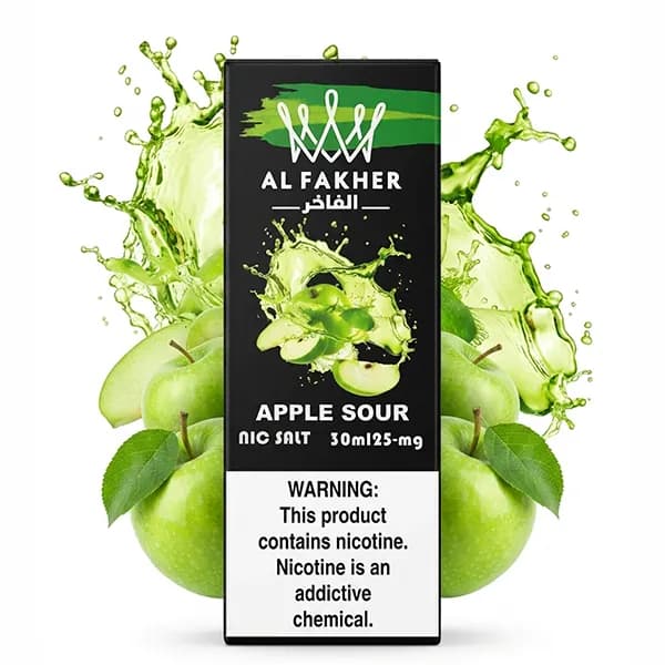 سالت نیکوتین سیب ترش الفاخر | ALFAKHER APPLE SOUR 30ML
