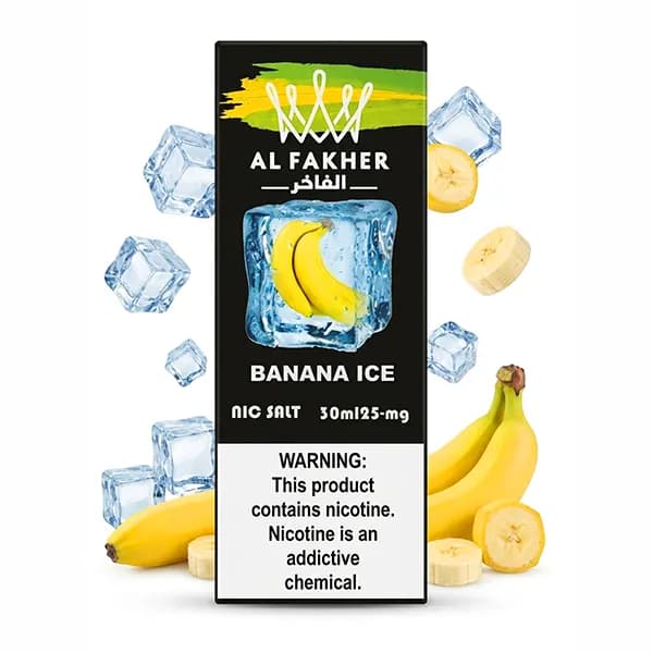 سالت نیکوتین موز یخ الفاخر | ALFAKHER BANANA ICE 30ML