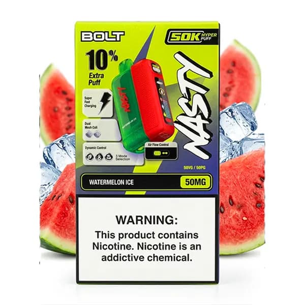 پاد یکبار مصرف 50 هزار پاف هندوانه یخ نستی | Nasty watermelon Ice 50K Pod