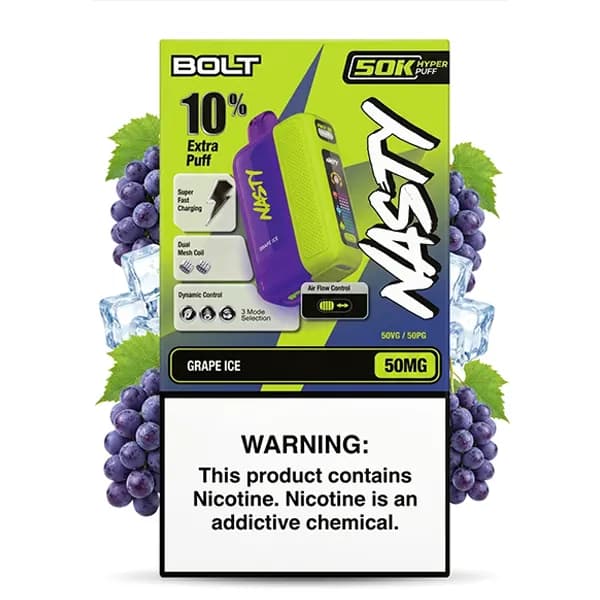 پاد یکبار مصرف 50 هزار پاف انگور یخ نستی | Nasty Grape Ice 50k Pod
