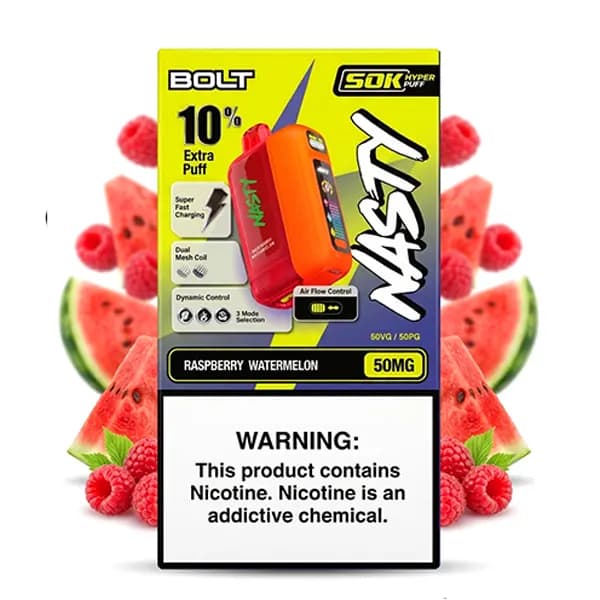 پاد یکبار مصرف 50 هزار پاف هندوانه تمشک نستی | Nasty Raspberry Watermelon 50k Pod