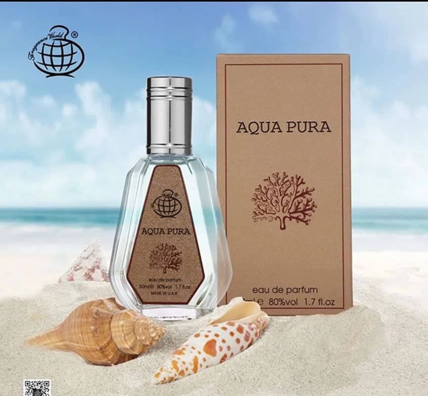 ادکلن 50 میل فراگرنس ورد مدل آکوا پورا(Aqua Pura) رایحه مگاماره