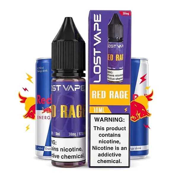 سالت نیکوتین 10 میل ردبول انرژی زا لاست ویپ | LOST VAPE RED RAGE 10ML