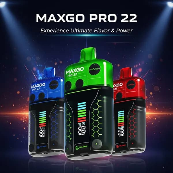ویپ یکبارمصرف (نیمه دائمی) بلوبری تمشک ترش مکس گو پرو 22 هزار پاف | MAX GO PRO 22 BLUEBERRY SOUR RASPBERRY 22K — تصویر ۲