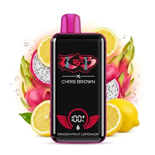 پاد یکبار مصرف دراگون فروت لیموناد 15000 پاف شارژر وایرلس کریس برون | CHRIS BROWN Dragon Fruit Lemonade