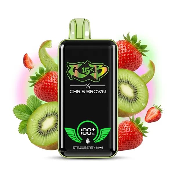 پاد یکبار مصرف توت فرنگی کیوی 15000 پاف شارژر وایرلس کریس برون | CHRIS BROWN STRAWBERRY KIWI