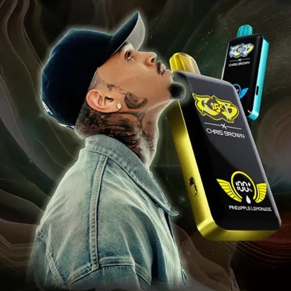 پاد یکبار مصرف آلبالو لیمو 15000 پاف شارژر وایرلس کریس برون | CHRIS BROWN CHERRY LEMON — تصویر ۴