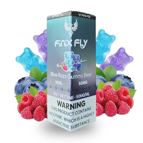 سالت 10 میل بلوبری تمشک پاستیل خرسی فینیکس فلای | FINIX FLY BLUE RAZZ GUMMY BEAR