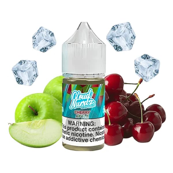 سالت آلبالو سیب یخ کلود نوردز | CLOUD NURDZ CHERRY APPLE ICE — تصویر ۲