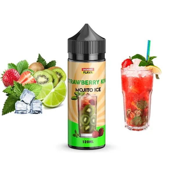 جویس 120 میل توت فرنگی کیوی موهیتو یخ هورنی فلاوا | HORNY STRAWBERRY KIWI MOJITO ICE