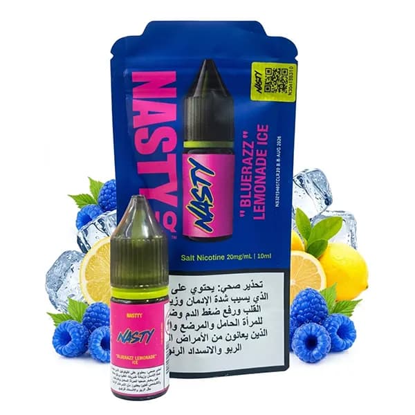 سالت نیکوتین 10 میل تمشک لیموناد نستی | Nasty BlueRazz Lemonade Ice 10ml
