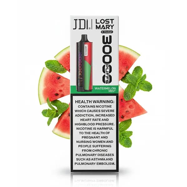 ویپ یکبار مصرف 30 هزار پاف هندوانه نعنا جی دی آی | JDI Lost Mary Watermelon Mint E-Hookah — تصویر ۲
